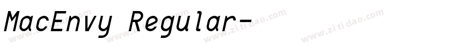 MacEnvy Regular字体转换
